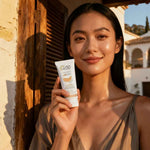 Dhyvana sävyttävä aurinkovoide kasvoille SPF 50, Amber Honey