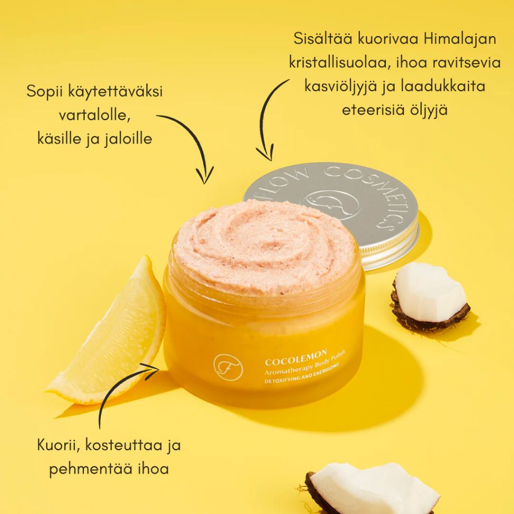 Flow Cosmetics Aromaterapeuttinen vartalokuorinta Coco Lemon 200ml