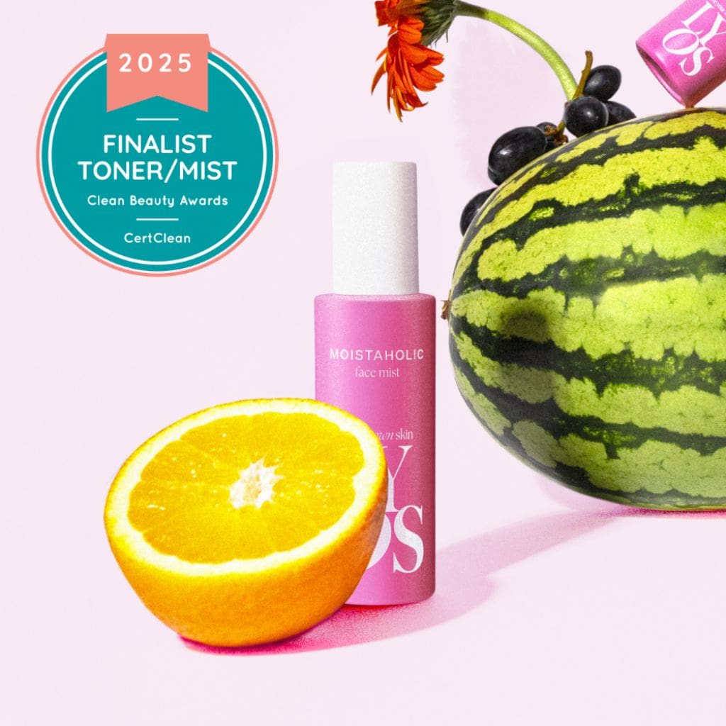 Kasvovesi LYOS Moistaholic Face Mist Clean Beauty Awarwds finalist 2025