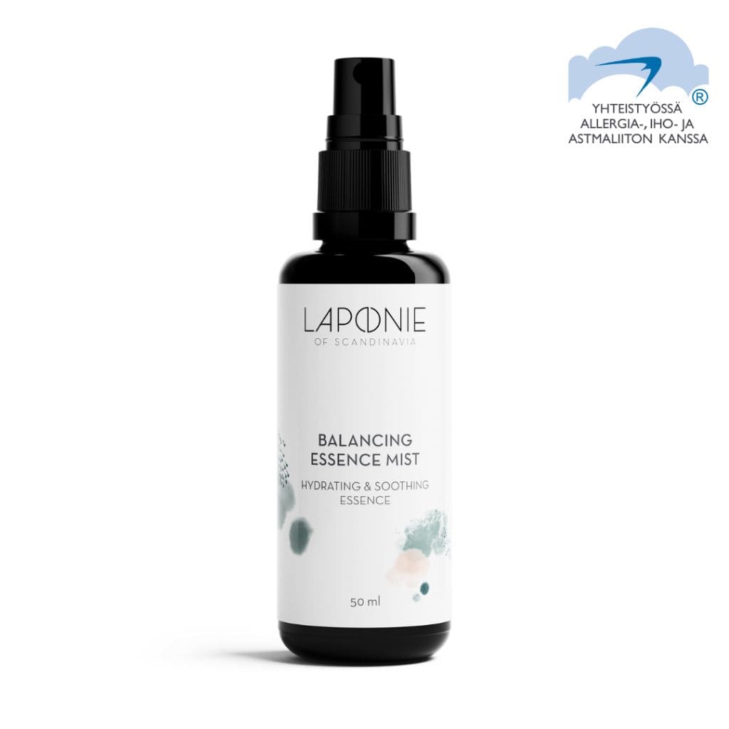 Laponie of Scandinavia Balancing Essence Mist kasvovesi yhteistyössä allergia-, iho- ja astmaliiton kanssa