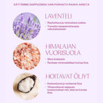 Laventeli saippua Flow Cosmetics Lavender Soap Bar raaka-aineet